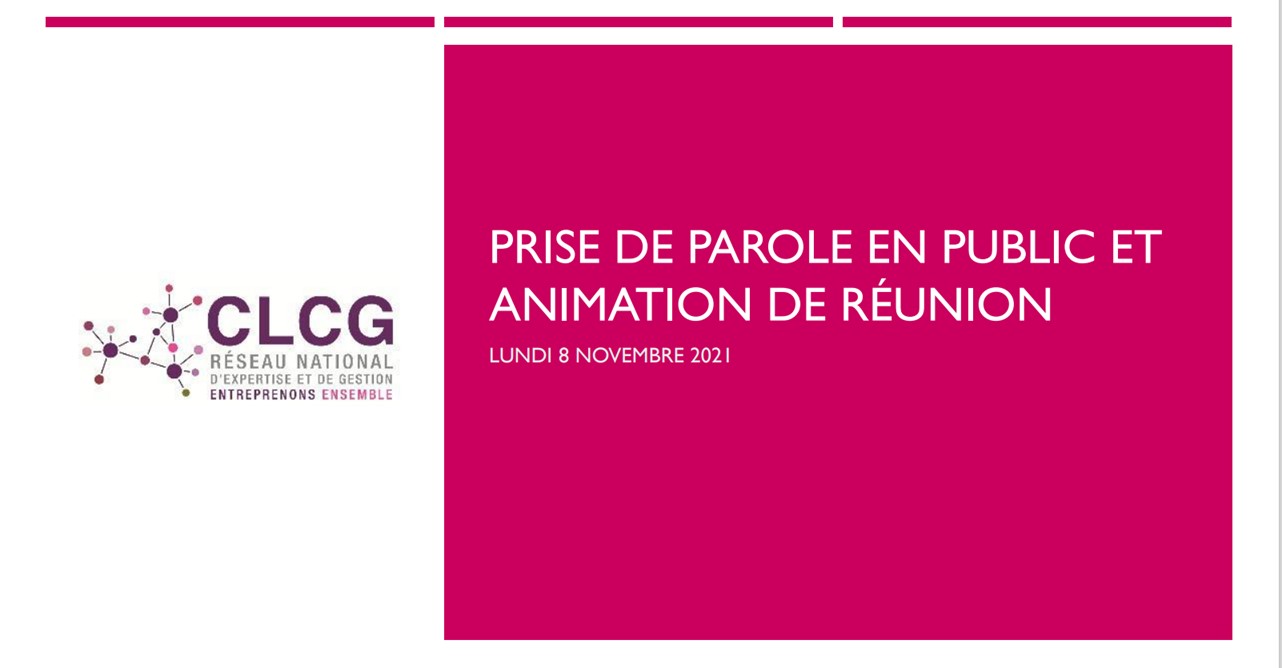 Nouvelle formation du CLCG : Prise de parole en public 